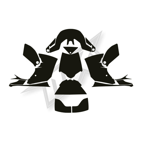 Fox V4 Helmet Vector Graphic Outline