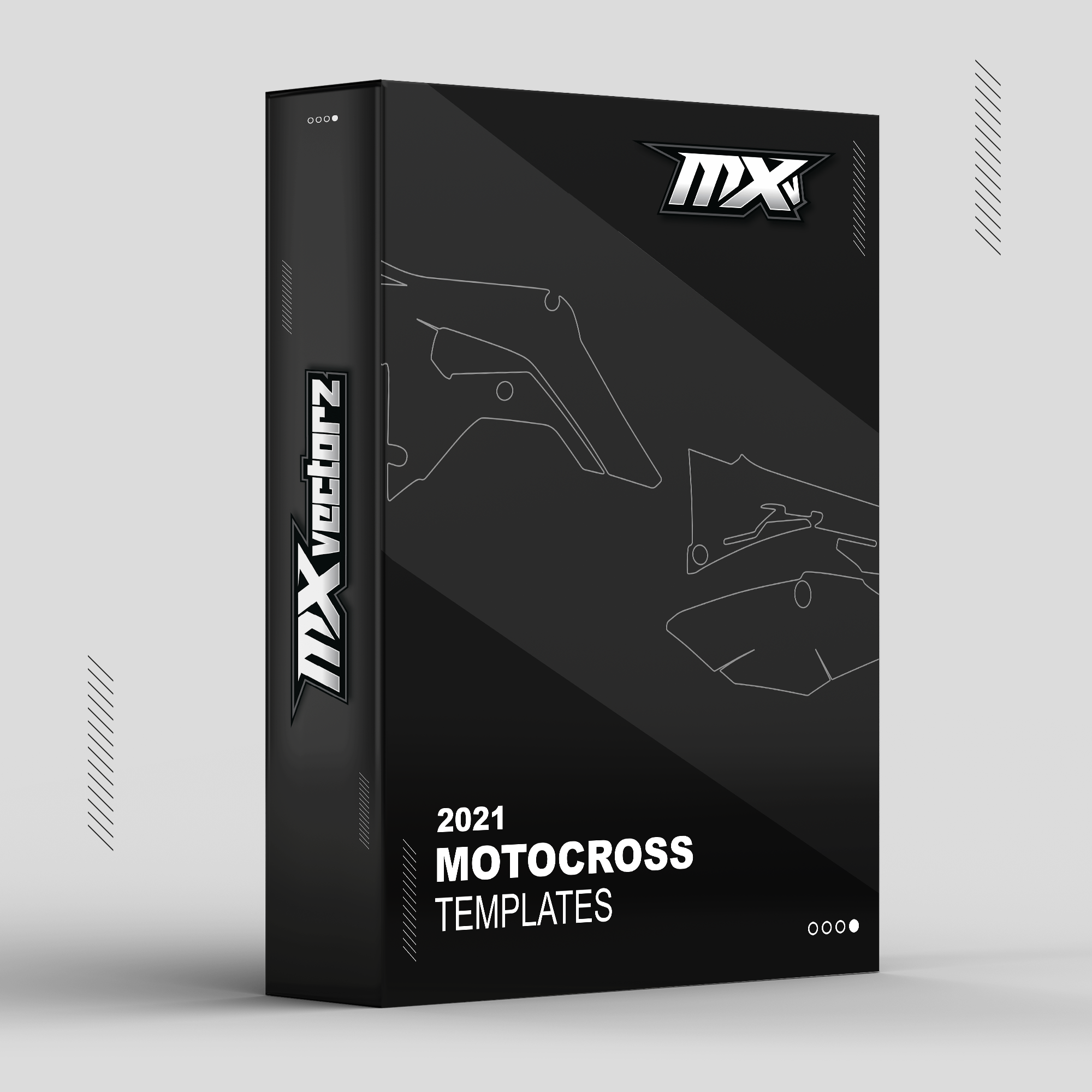 2021 Motocross Graphics Templates Design Master Pack MX Vector Outlines